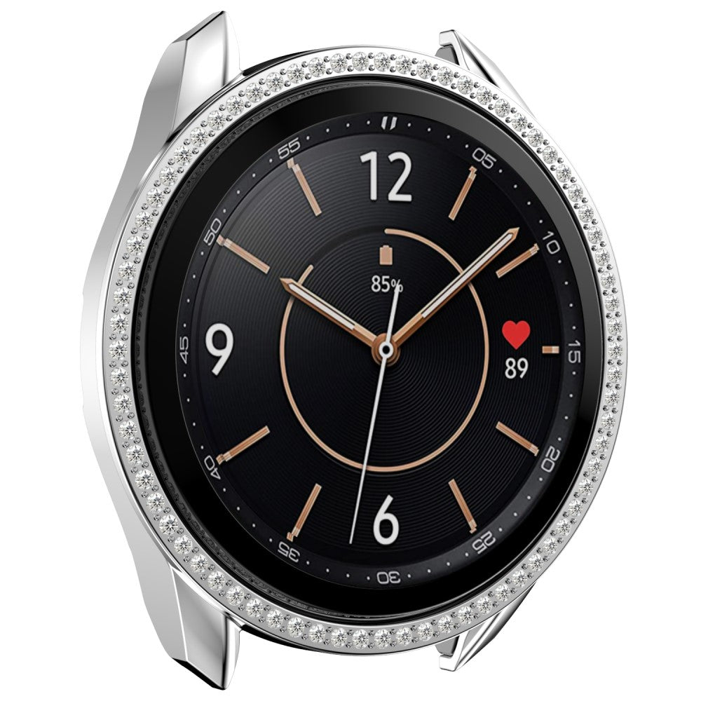 Samsung Galaxy Watch 3 (45mm)  Plastik og Rhinsten Bumper  - Sølv#serie_10