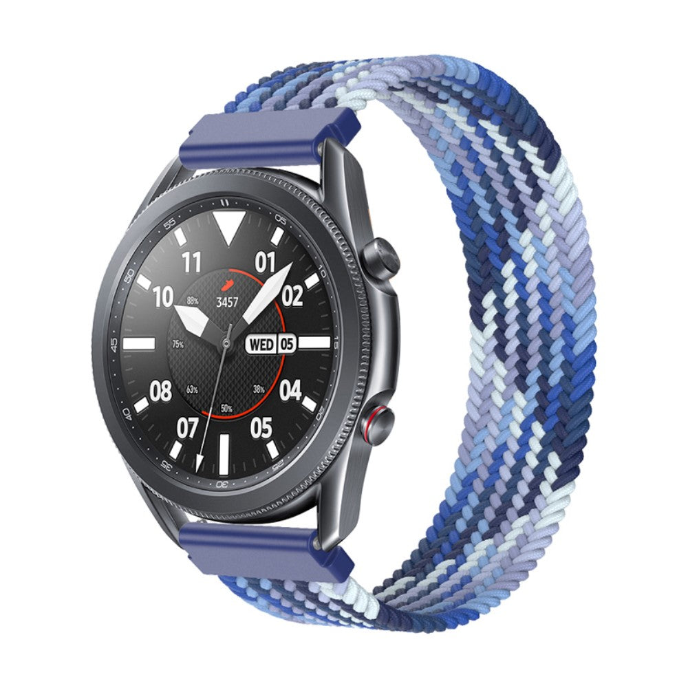 Vildt fint Samsung Galaxy Watch 3 (45mm) Nylon Rem - Størrelse: M - Blå#serie_10