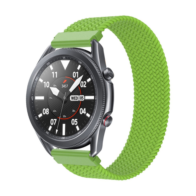 Vildt fint Samsung Galaxy Watch 3 (45mm) Nylon Rem - Størrelse: M - Grøn#serie_17