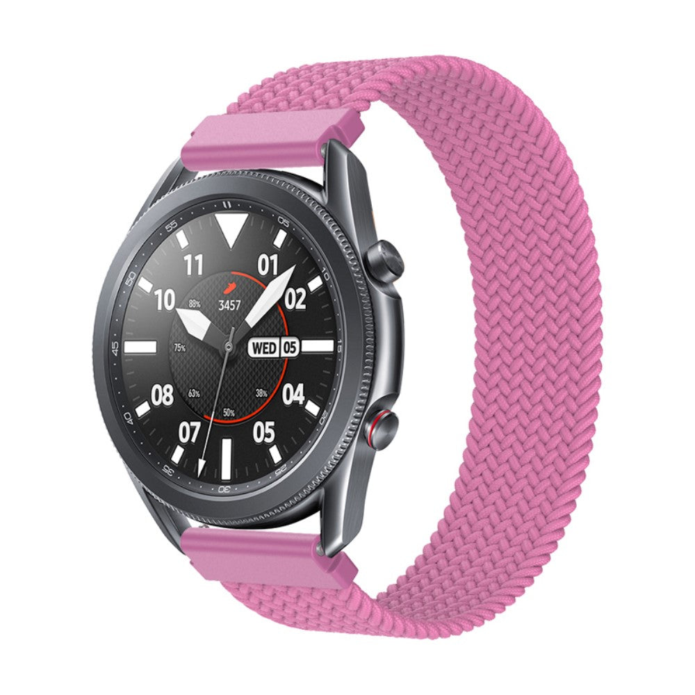 Vildt fint Samsung Galaxy Watch 3 (45mm) Nylon Rem - Størrelse: M - Pink#serie_18
