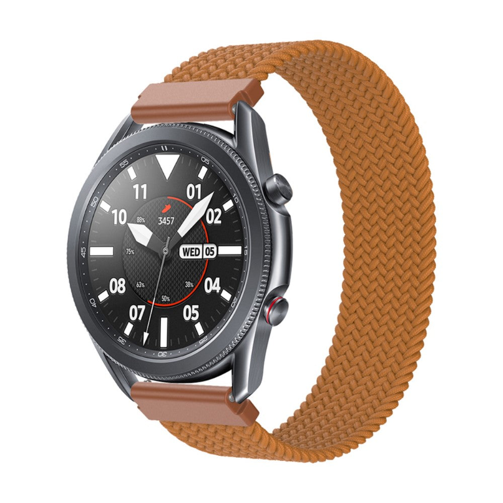 Vildt fint Samsung Galaxy Watch 3 (45mm) Nylon Rem - Størrelse: M - Brun#serie_19