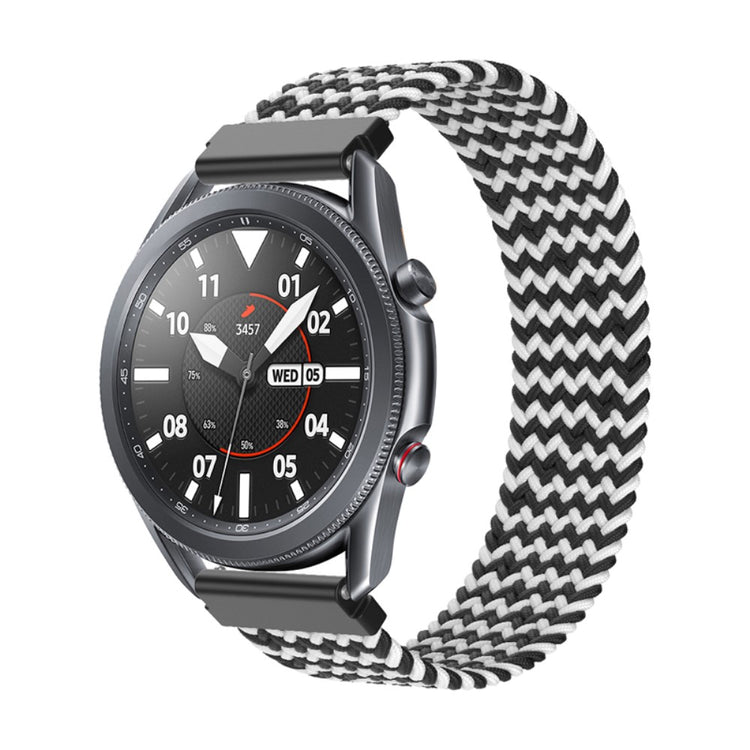 Vildt fint Samsung Galaxy Watch 3 (45mm) Nylon Rem - Størrelse: M - Sort#serie_2