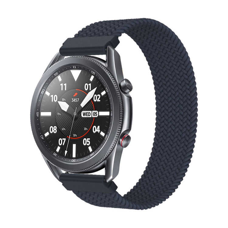 Vildt fint Samsung Galaxy Watch 3 (45mm) Nylon Rem - Størrelse: M - Blå#serie_22
