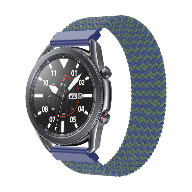 Vildt fint Samsung Galaxy Watch 3 (45mm) Nylon Rem - Størrelse: M - Blå#serie_4