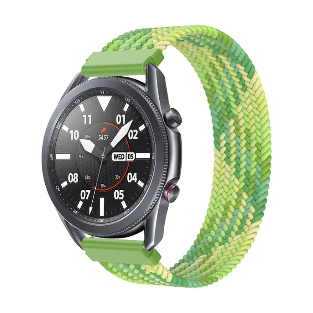 Vildt fint Samsung Galaxy Watch 3 (45mm) Nylon Rem - Størrelse: M - Grøn#serie_8