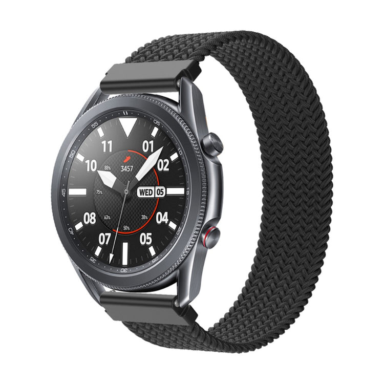 Mega godt Samsung Galaxy Watch 3 (45mm) Stof Urrem - Sort#serie_1