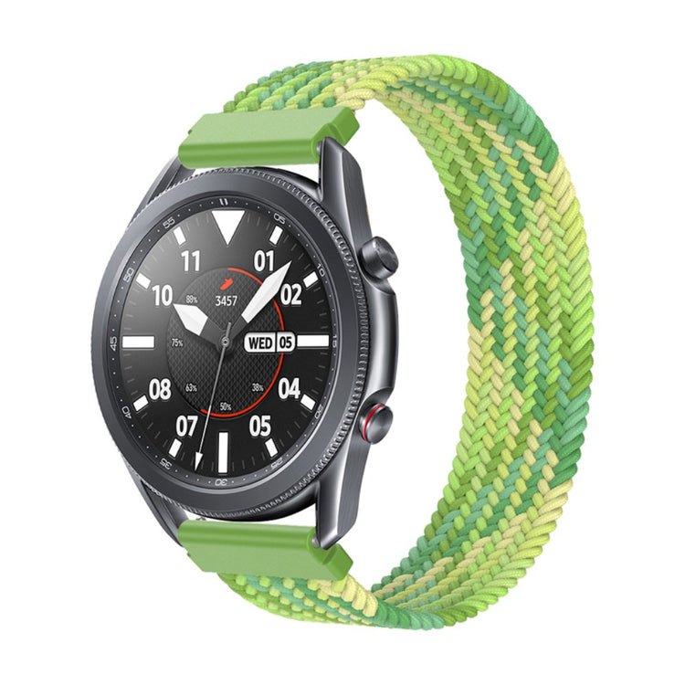 Super cool Samsung Galaxy Watch 3 (45mm) Nylon Rem - Størrelse: S - Grøn#serie_8