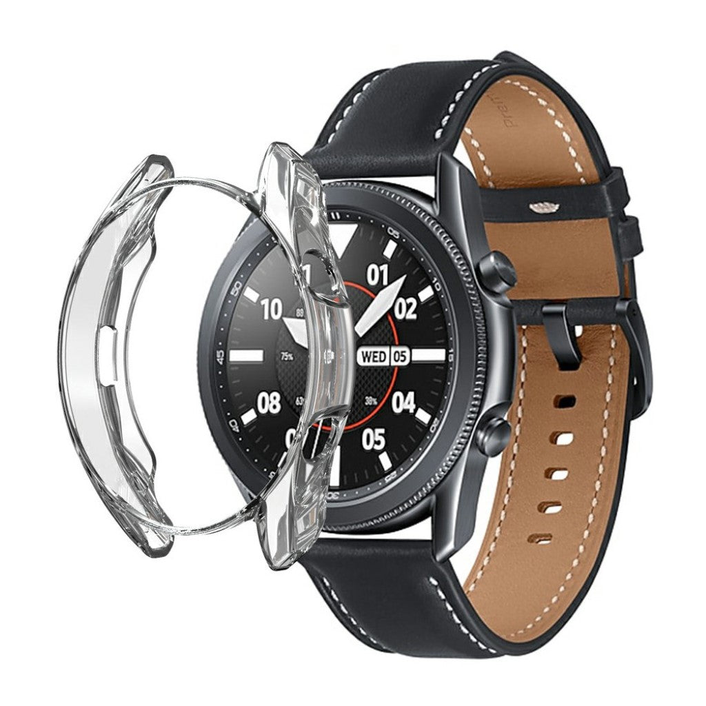 Samsung Galaxy Watch 3 (41mm) Holdbar Silikone Bumper  - Gennemsigtig#serie_9