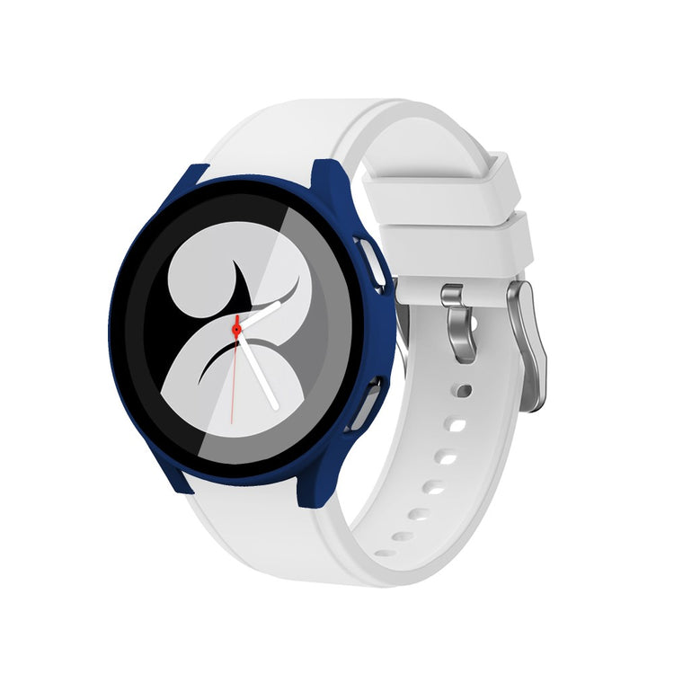 Meget Fed Samsung Galaxy Watch 4 (44mm) Cover med Skærmbeskytter i Plastik og Hærdet Glas - Blå#serie_4