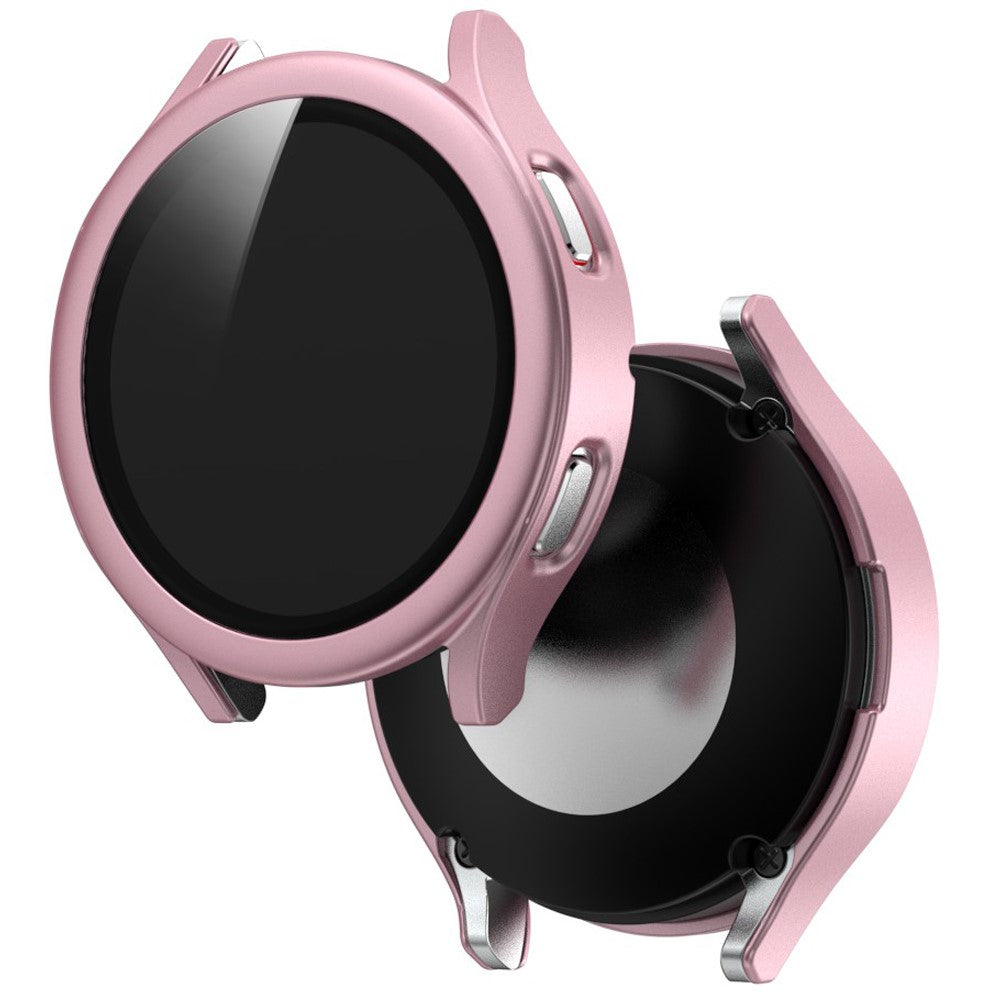 Vildt Flot Samsung Galaxy Watch 4 (44mm) Cover med Skærmbeskytter i Plastik og Hærdet Glas - Pink#serie_7