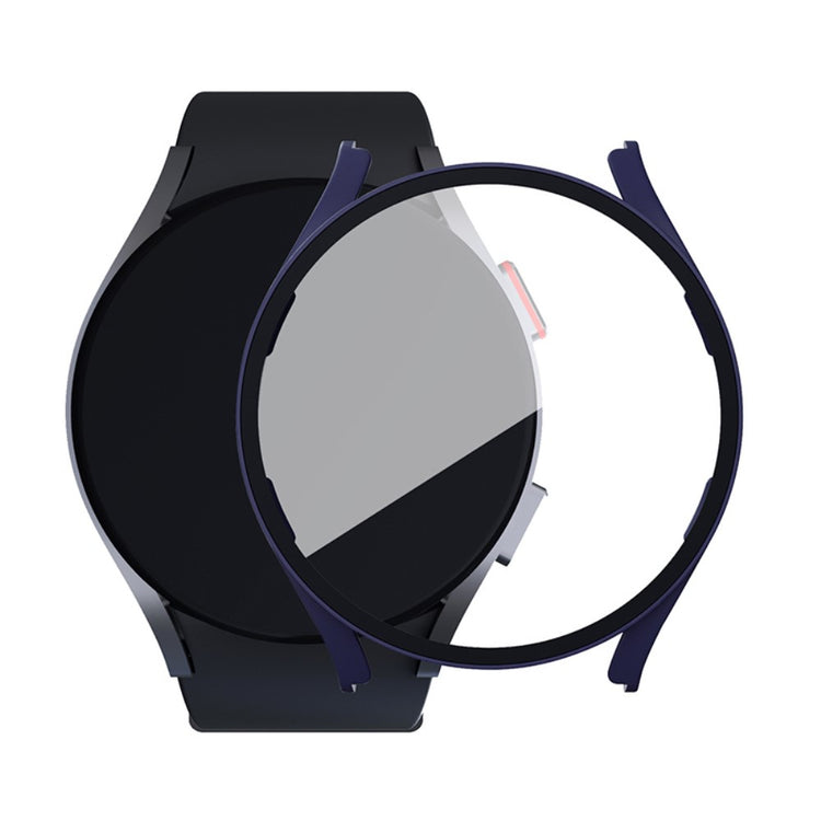 Beskyttende Samsung Galaxy Watch 5 (40mm) / Samsung Galaxy Watch 4 (40mm) Cover med Skærmbeskytter i Plastik og Hærdet Glas - Blå#serie_6