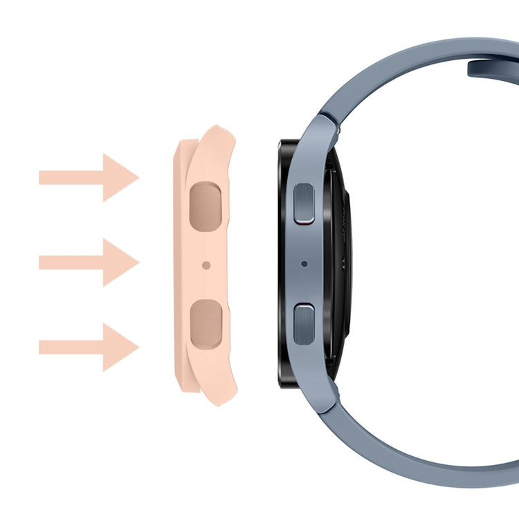 Meget Fint Samsung Galaxy Watch 5 (40mm) / Samsung Galaxy Watch 4 (40mm) Cover med Skærmbeskytter i Plastik og Hærdet Glas - Pink#serie_5