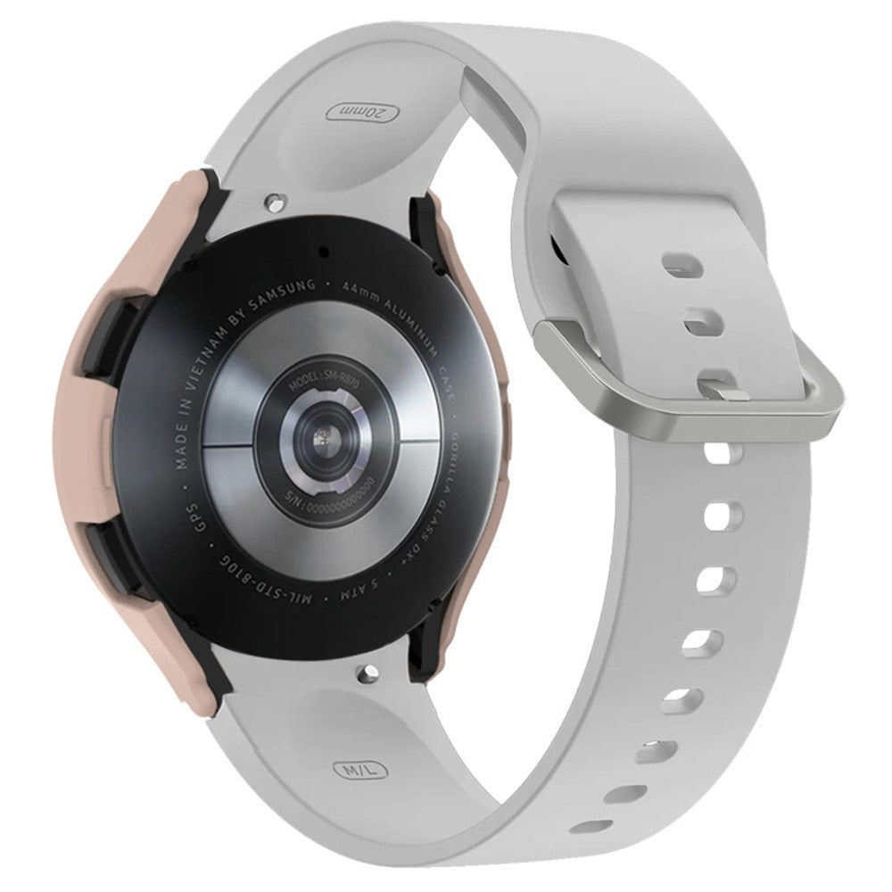 Samsung Galaxy Watch 5 (44mm) Gennemsigtig Plastik Bumper  - Hvid#serie_2