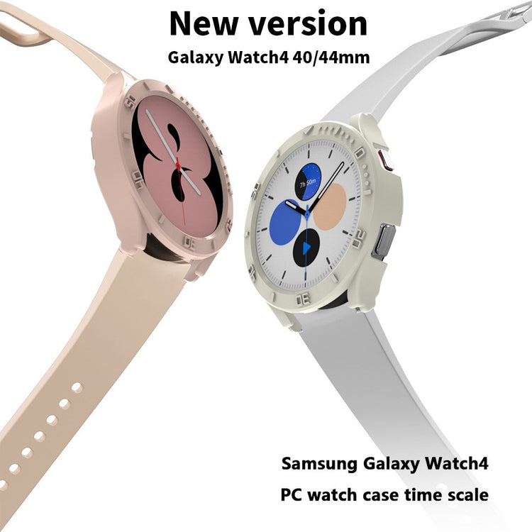 Samsung Galaxy Watch 5 (44mm) Gennemsigtig Plastik Bumper  - Hvid#serie_2