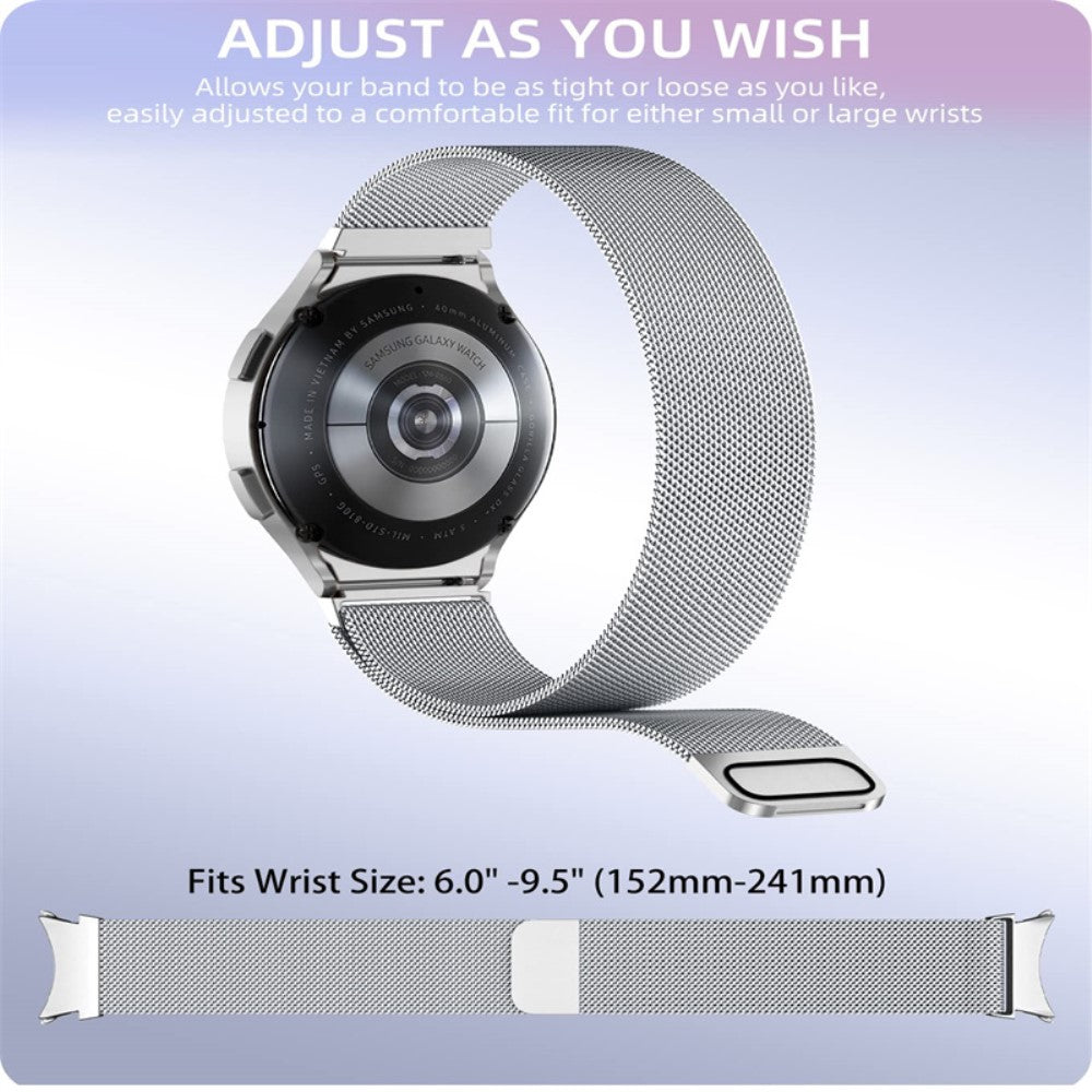 Samsung Galaxy Watch 5 (44mm) Metal Rem med Cover - Sølv#serie_084
