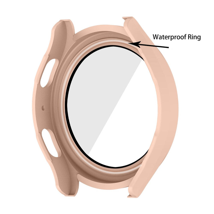 Mega Flot Samsung Galaxy Watch 5 (44mm) / Samsung Galaxy Watch 4 (44mm) Cover med Skærmbeskytter i Plastik og Hærdet Glas - Pink#serie_5