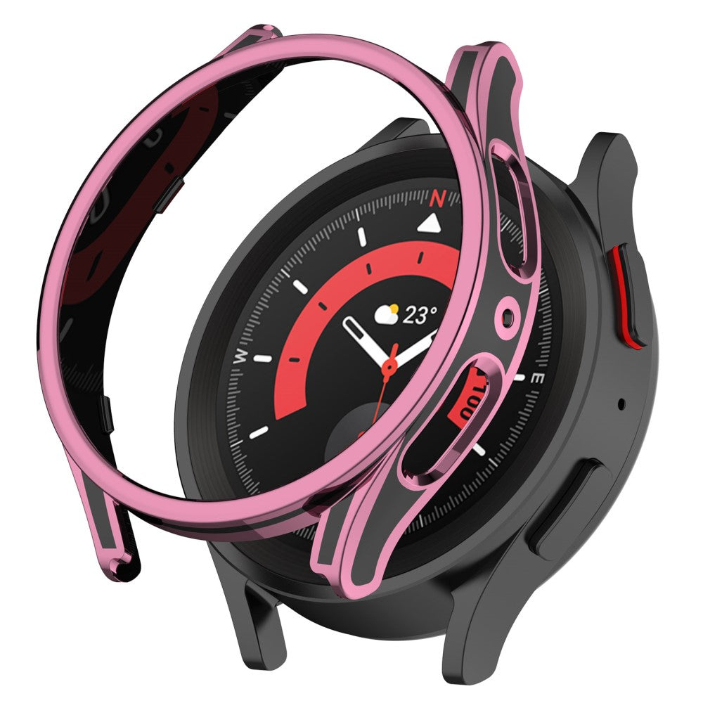Samsung Galaxy Watch 5 Pro Plastik Cover med Hærdet Glas - Pink#serie_2