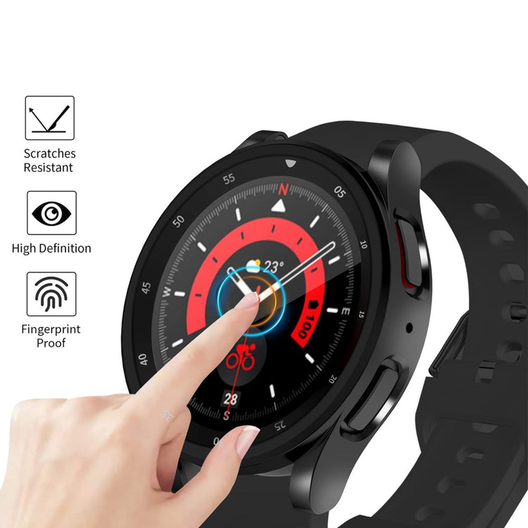 Super Fed Samsung Galaxy Watch 5 Pro Silikone Cover - Sort#serie_1