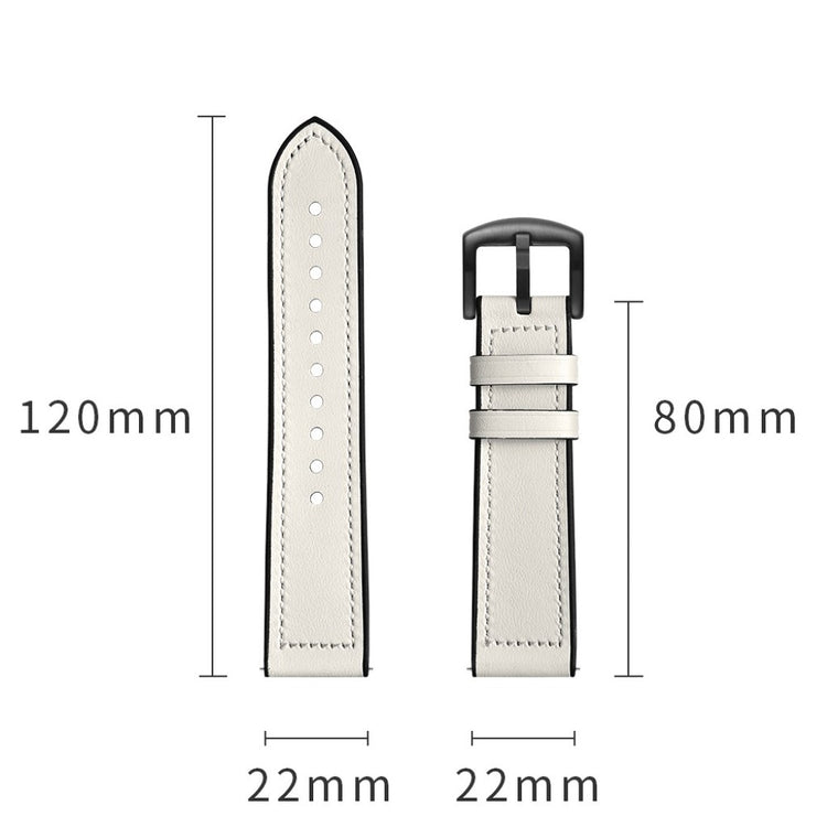Sejt Universal Huawei Ægte læder og Silikone Rem - Hvid#serie_2