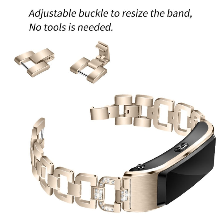 Mega sejt Huawei TalkBand B5 Metal og Rhinsten Rem - Guld#serie_5