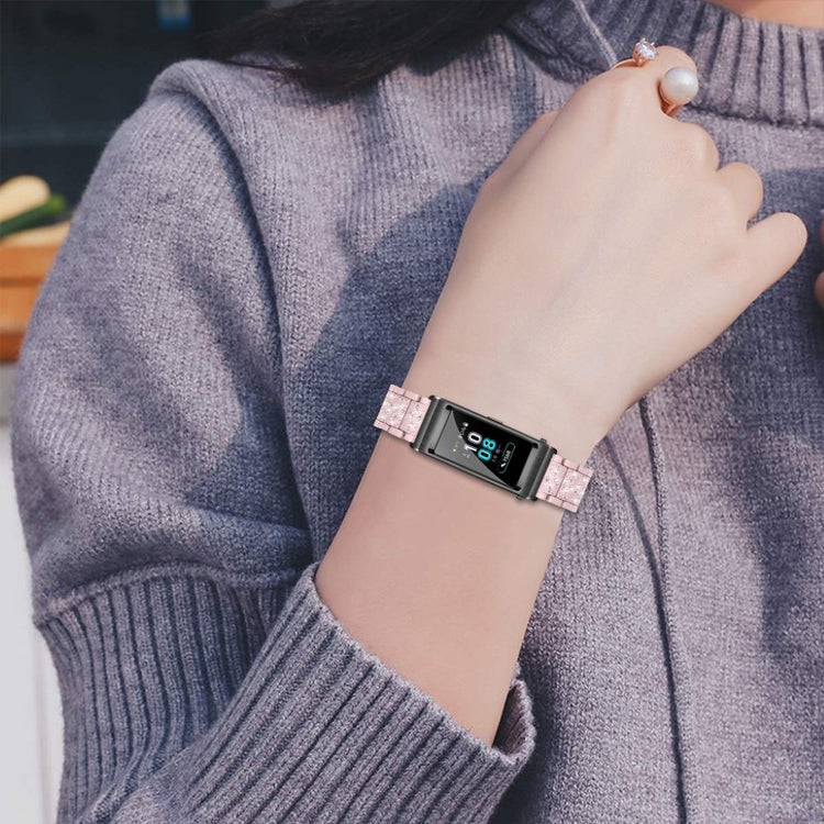 Vildt skøn Huawei TalkBand B5 Metal og Rhinsten Rem - Pink#serie_3