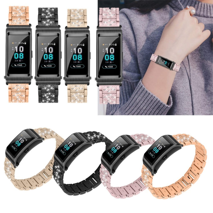 Vildt skøn Huawei TalkBand B5 Metal og Rhinsten Rem - Pink#serie_3