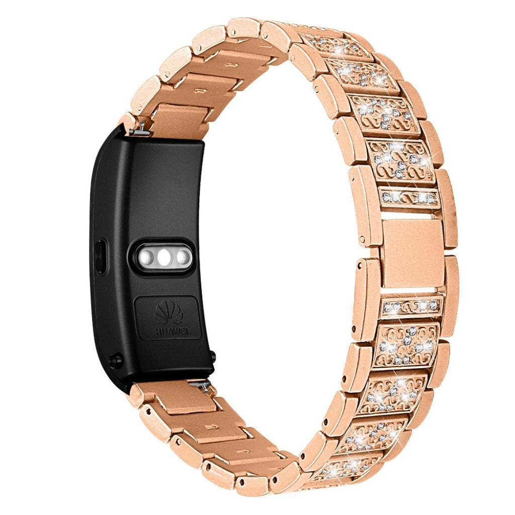 Vildt skøn Huawei TalkBand B5 Metal og Rhinsten Rem - Pink#serie_4