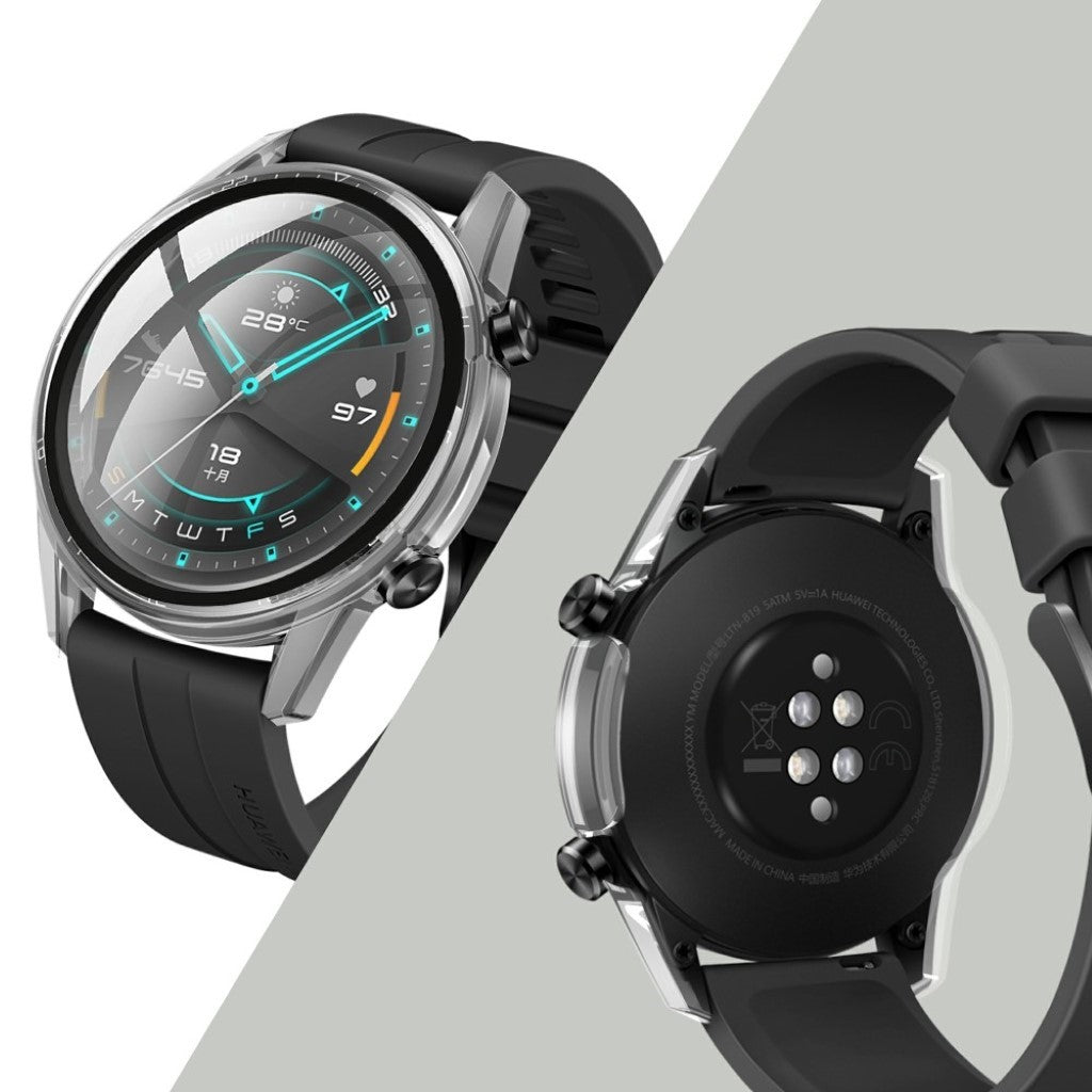 Super Fint Huawei Watch GT 2 46mm Plastik Cover - Gennemsigtig#serie_9