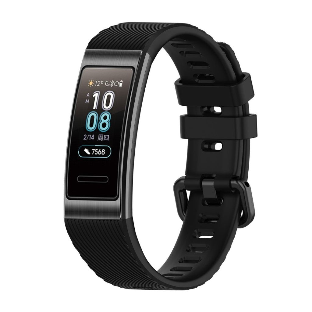 Helt vildt cool Huawei Band 4 Pro Silikone Rem - Sort#serie_1