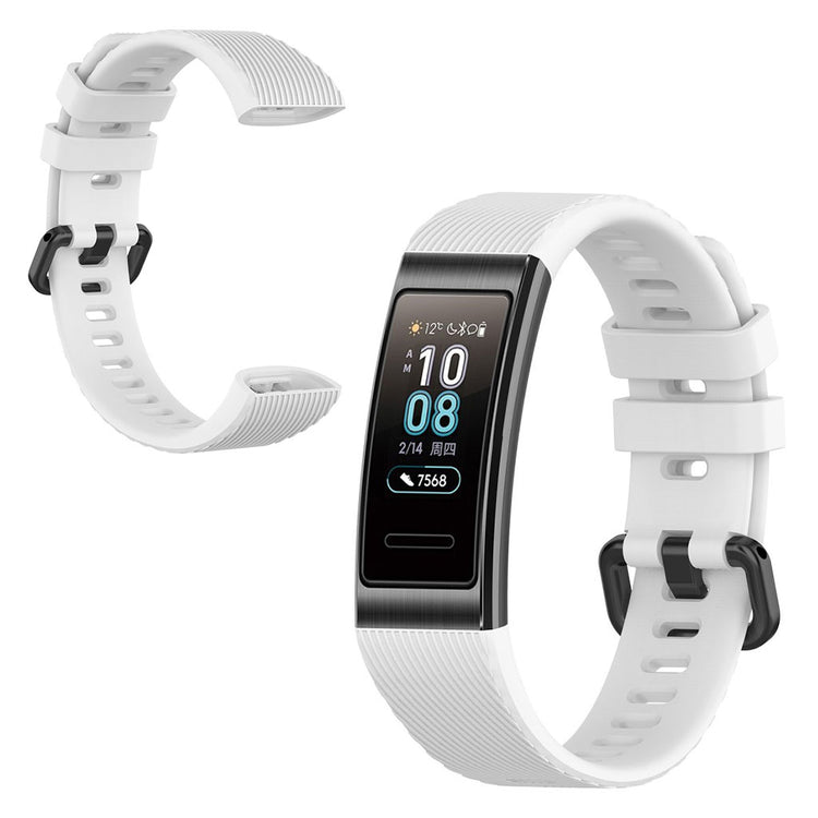 Helt vildt cool Huawei Band 4 Pro Silikone Rem - Hvid#serie_2