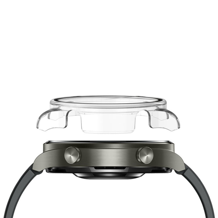 Rigtigt Fed Huawei Watch GT 2 Pro Cover med Skærmbeskytter i Plastik og Hærdet Glas - Gennemsigtig#serie_3