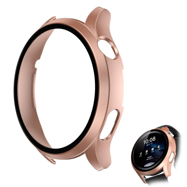 Vildt Fint Huawei Watch 3 Pro Cover med Skærmbeskytter i Plastik og Hærdet Glas - Pink#serie_1