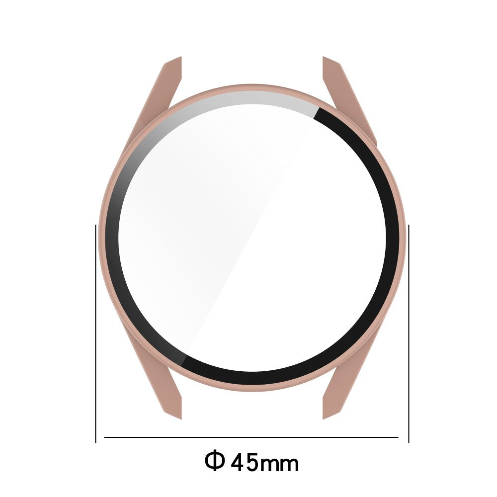 Fed Huawei Watch GT 3 (42mm) Cover med Skærmbeskytter i Plastik og Hærdet Glas - Gennemsigtig#serie_5