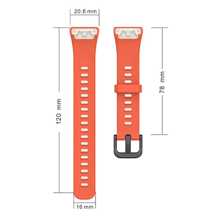 Super sejt Huawei Band 6 Silikone Urrem - Orange#serie_14