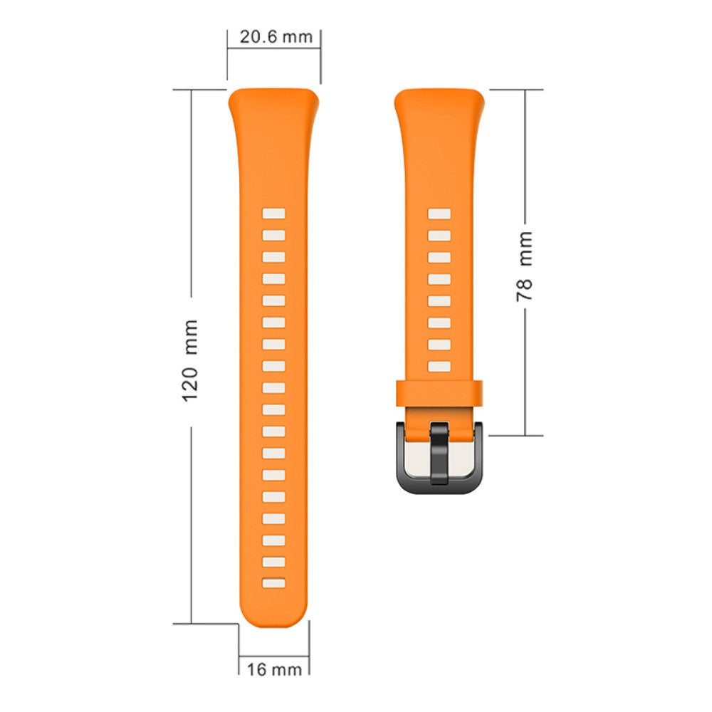 Super sejt Huawei Band 6 Silikone Urrem - Orange#serie_2