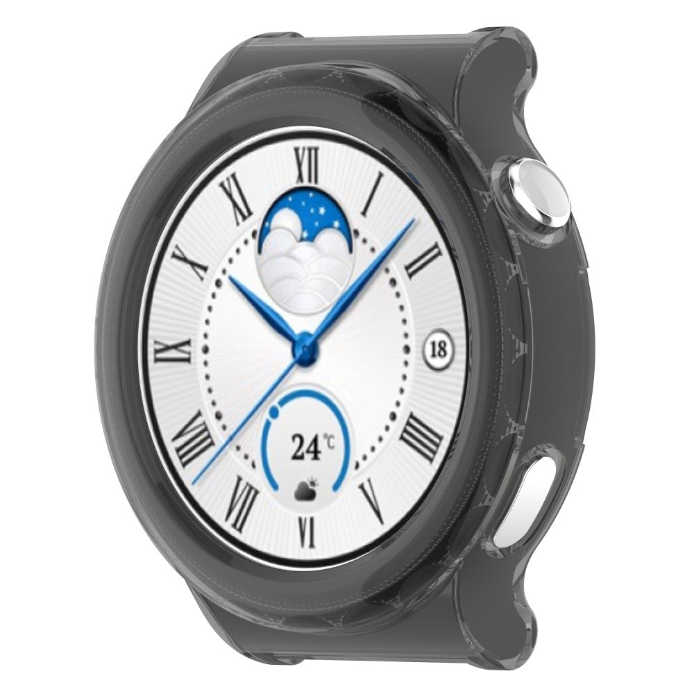 Huawei Watch GT 3 Pro 43mm Gennemsigtig Silikone Bumper  - Sort#serie_2