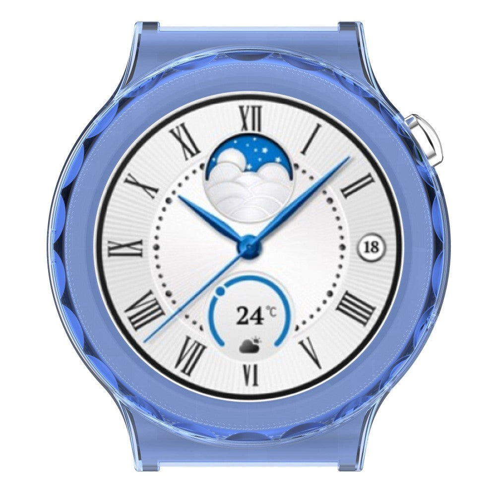 Huawei Watch GT 3 Pro 43mm Gennemsigtig Silikone Bumper  - Blå#serie_4