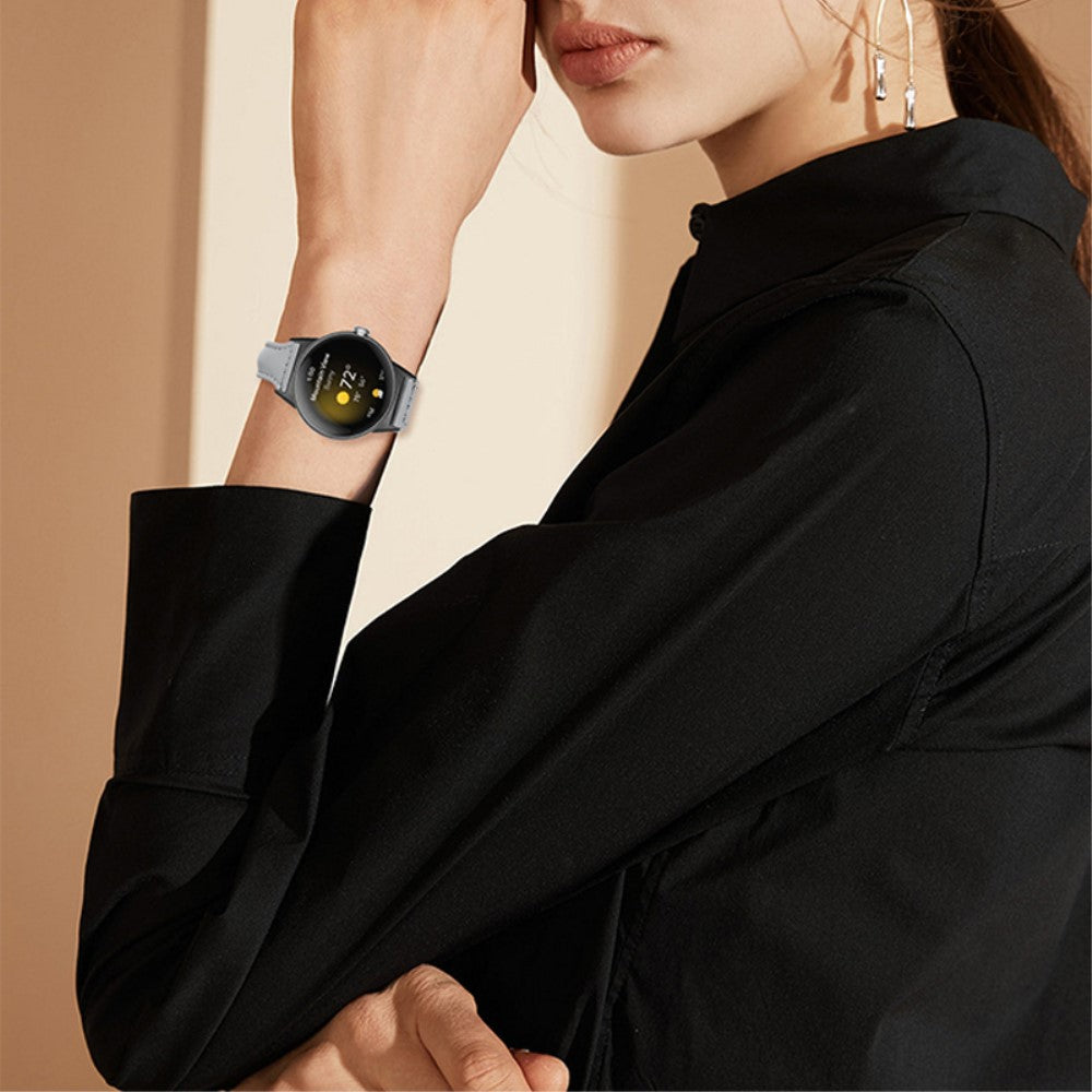 Meget fantastisk Google Pixel Watch Ægte læder Rem - Sølv#serie_4