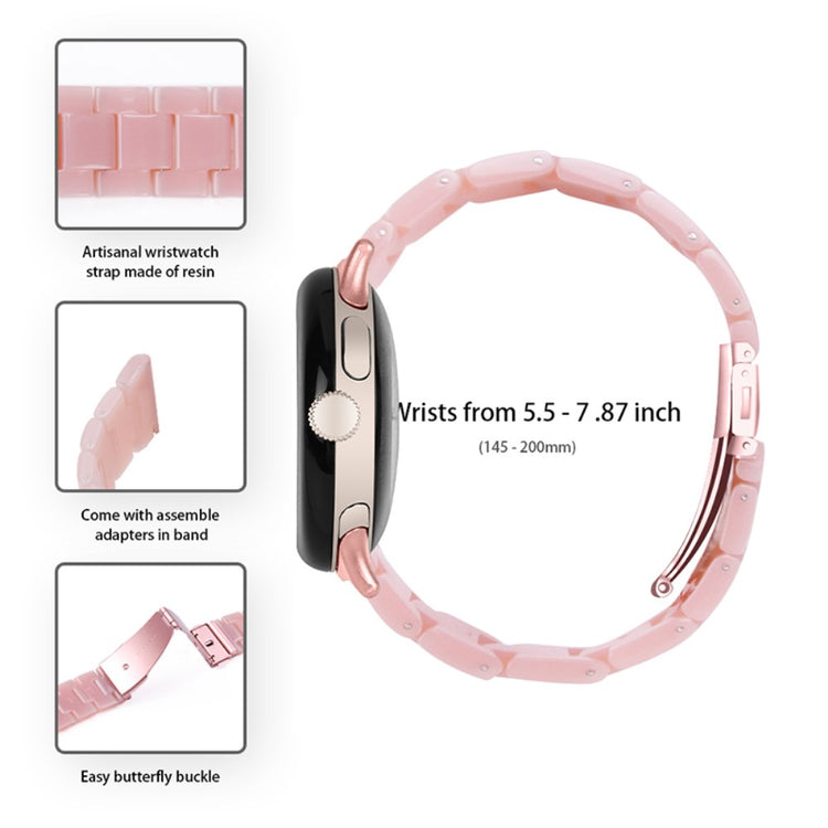 Meget nydelig Google Pixel Watch Plastik Rem - Pink#serie_22