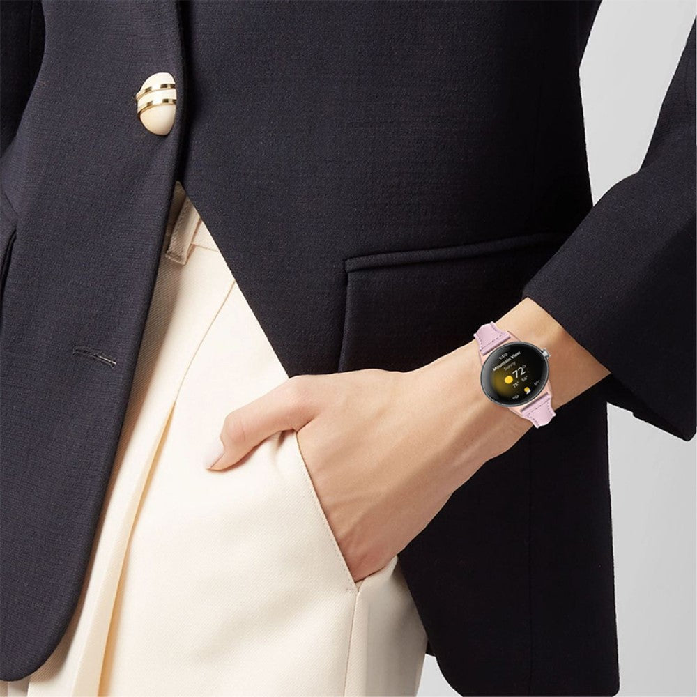 Meget fint Google Pixel Watch Ægte læder Rem - Pink#serie_8