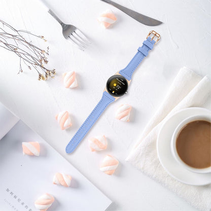 Meget fint Google Pixel Watch Ægte læder Rem - Blå#serie_9