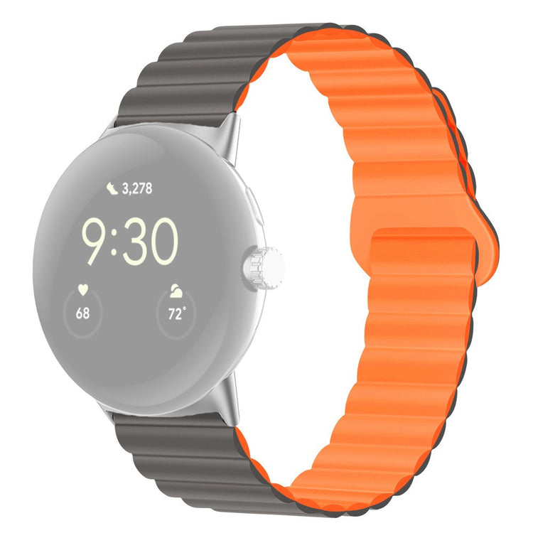 Pænt Google Pixel Watch Silikone Rem - Orange#serie_11