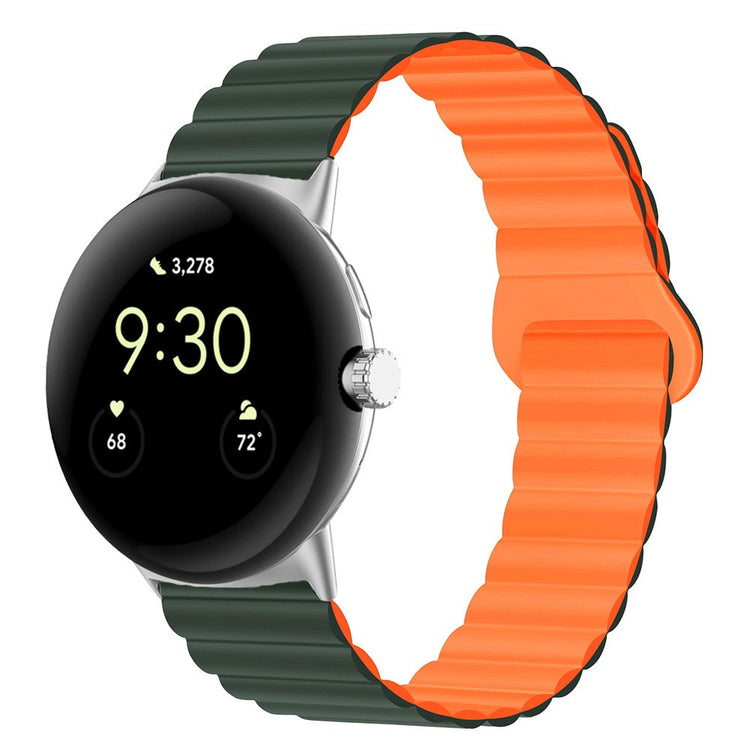 Pænt Google Pixel Watch Silikone Rem - Orange#serie_14