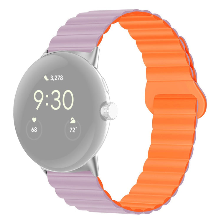 Pænt Google Pixel Watch Silikone Rem - Orange#serie_17