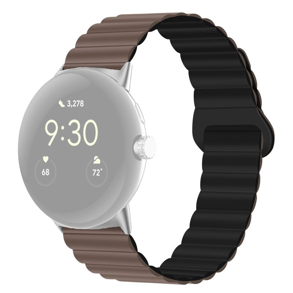 Pænt Google Pixel Watch Silikone Rem - Sort#serie_18