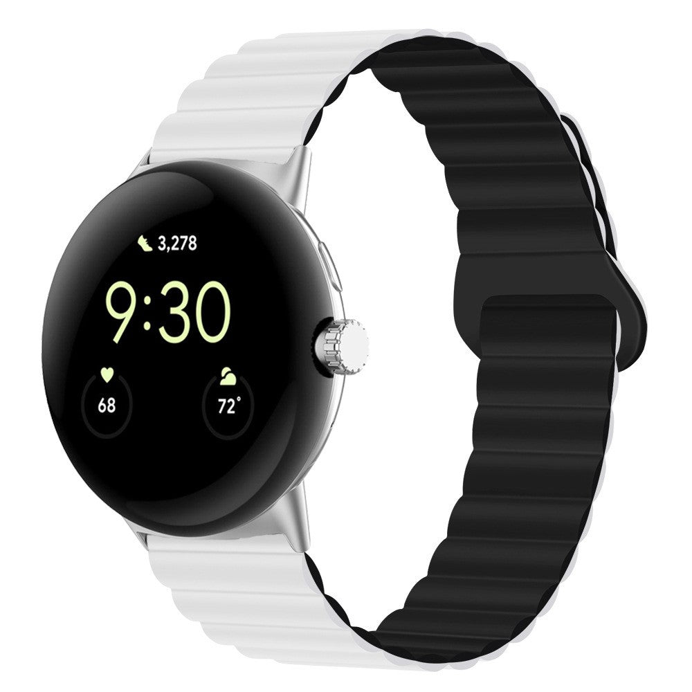 Pænt Google Pixel Watch Silikone Rem - Hvid#serie_2