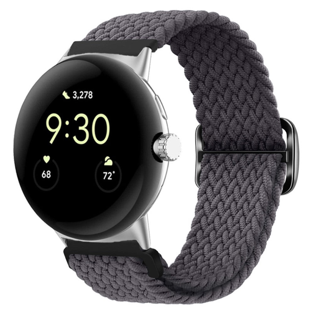 Mega smuk Google Pixel Watch Nylon Rem - Sølv#serie_22