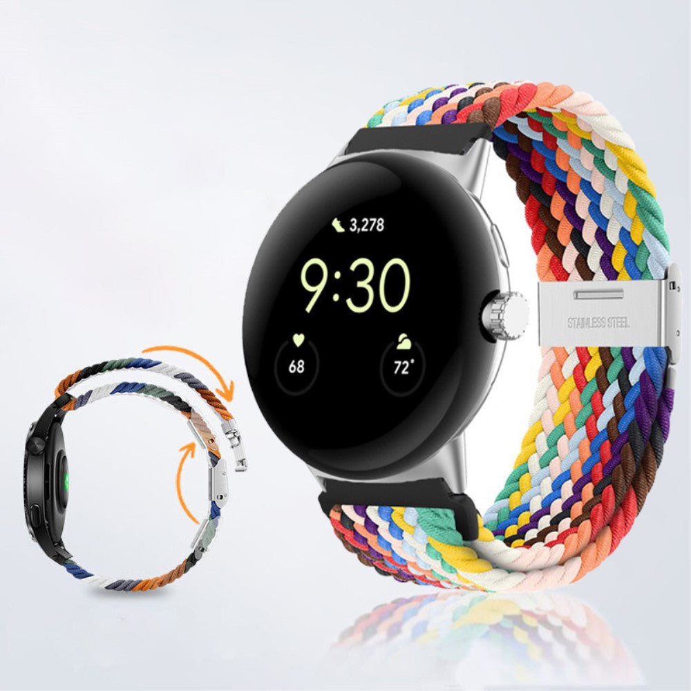 Vildt cool Google Pixel Watch Nylon Rem - Sort#serie_3