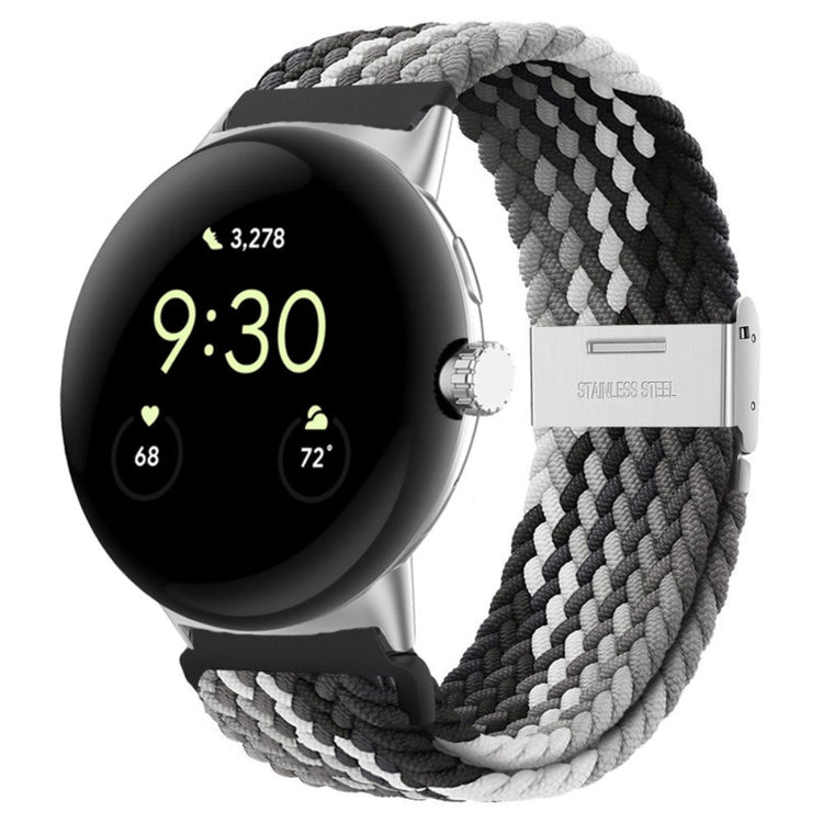 Vildt cool Google Pixel Watch Nylon Rem - Sølv#serie_4