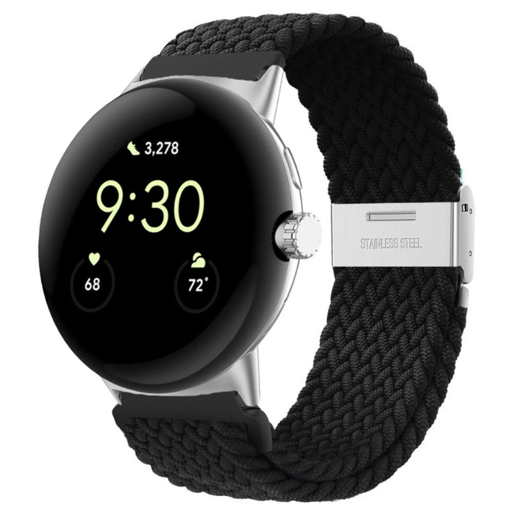 Vildt cool Google Pixel Watch Nylon Rem - Sort#serie_5